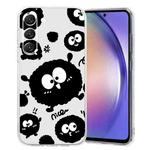 For Samsung Galaxy S23+ 5G Colored Drawing Pattern Transparent TPU Phone Case(Black Eye)