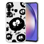 For Samsung Galaxy S23 Ultra 5G Colored Drawing Pattern Transparent TPU Phone Case(Black Eye)