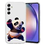 For Samsung Galaxy S24 FE 5G Colored Drawing Pattern Transparent TPU Phone Case(Panda)