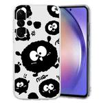 For Samsung Galaxy S24 Ultra 5G Colored Drawing Pattern Transparent TPU Phone Case(Black Eye)
