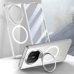 For Huawei Mate X5 Integrated MagSafe Metal Lens Holder PC Electroplating Phone Case(Silver)