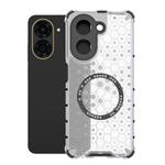 For Redmi A5 4G 171.7mm / Poco C71 Honeycomb Magnetic Ring Shockproof Phone Case(White)