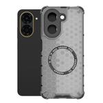 For Redmi A5 4G 171.7mm / Poco C71 Honeycomb Magnetic Ring Shockproof Phone Case(Black)
