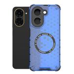 For Redmi A5 4G 171.7mm / Poco C71 Honeycomb Magnetic Ring Shockproof Phone Case(Blue)