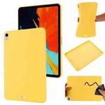 For iPad Air 13 2024 Pure Color Liquid Silicone Shockproof Tablet Case(Yellow)