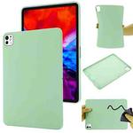 For iPad Pro 13 2024 Pure Color Liquid Silicone Shockproof Tablet Case(Green)