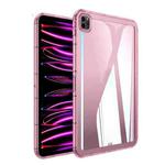 For iPad Pro 12.9 2022 / 2021 / 2020 Clear Acrylic Hybrid TPU Tablet Case(Pink)