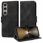 For Sony Xperia 1 VI Embossed Rhombus Starry Leather Phone Case(Black)