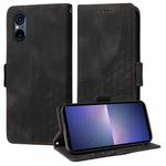 For Sony Xperia 5 VI Embossed Rhombus Starry Leather Phone Case(Black)