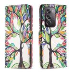 For OPPO Reno12 Pro Global Colored Drawing Pattern Leather Phone Case(Tree Life)