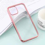 For iPhone 12 mini Ultra-thin Plating TPU Protective Soft Case(Rose Gold)