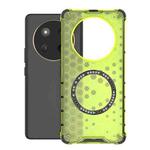 For Honor X60 Pro 5G Honeycomb Magnetic Ring Shockproof Phone Case(Green)