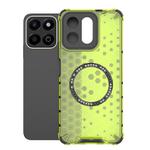 For Honor Play 60 Plus 5G Honeycomb Magnetic Ring Shockproof Phone Case(Green)