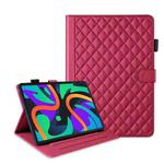 For Lenovo Tab M11 / Xiaoxin Pad 11 2024 Rhombus Lattice Leather Tablet Case(Red)