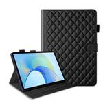 For Honor Pad X9 / X8 Pro Rhombus Lattice Leather Tablet Case(Black)