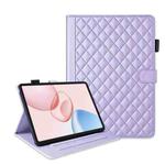 For Honor Pad 10 12.1 inch 2025 Rhombus Lattice Leather Tablet Case(Purple)