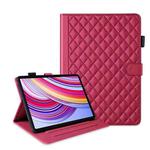 For Xiaomi Redmi Pad Pro 12.1 Rhombus Lattice Leather Tablet Case(Red)