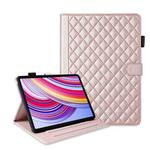 For Xiaomi Redmi Pad Pro 12.1 Rhombus Lattice Leather Tablet Case(Rose Gold)