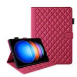 For Xiaomi Pad 6S Pro 12.4 Rhombus Lattice Leather Tablet Case(Red)