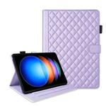 For Xiaomi Pad 6S Pro 12.4 Rhombus Lattice Leather Tablet Case(Purple)