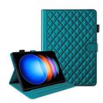 For Xiaomi Pad 6S Pro 12.4 Rhombus Lattice Leather Tablet Case(Dark Green)