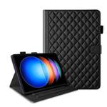 For Xiaomi Pad 6S Pro 12.4 Rhombus Lattice Leather Tablet Case(Black)