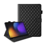For Xiaomi Pad 7 / 7 Pro Rhombus Lattice Leather Tablet Case(Black)