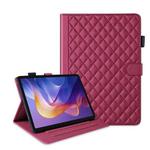 For Xiaomi Redmi Pad 2 / Pad SE 2025 Rhombus Lattice Leather Tablet Case(Red)