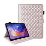 For Xiaomi Redmi Pad 2 / Pad SE 2025 Rhombus Lattice Leather Tablet Case(Rose Gold)