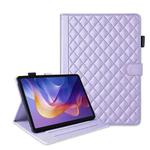 For Xiaomi Redmi Pad 2 / Pad SE 2025 Rhombus Lattice Leather Tablet Case(Purple)