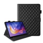 For Xiaomi Redmi Pad 2 / Pad SE 2025 Rhombus Lattice Leather Tablet Case(Black)