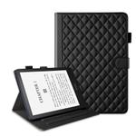 For Amazon Kindle Paperwhite 12th Gen 2024 Rhombus Lattice Leather Tablet Case(Black)
