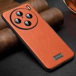For vivo X100s Pro / X100 Pro SULADA Shockproof TPU + Handmade Leather Phone Case(Orange)
