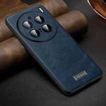 For vivo X200 Pro SULADA Shockproof TPU + Handmade Leather Phone Case(Blue)