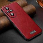 For Honor 200 Pro SULADA Shockproof TPU + Handmade Leather Phone Case(Red)