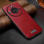 For Honor X60 SULADA Shockproof TPU + Handmade Leather Phone Case(Red)