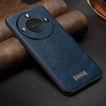 For Honor X60 SULADA Shockproof TPU + Handmade Leather Phone Case(Blue)