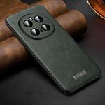 For Honor Magic7 Pro SULADA Shockproof TPU Hybrid Handmade Leather Phone Case(Green)