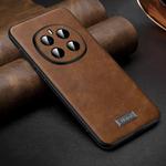 For Honor Magic7 SULADA Shockproof TPU Hybrid Handmade Leather Phone Case(Brown)