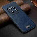 For Honor Magic7 SULADA Shockproof TPU Hybrid Handmade Leather Phone Case(Blue)