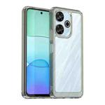 For Xiaomi Redmi Note 13R Colorful Series Acrylic Hybrid TPU Phone Case(Transparent Grey)