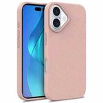 For iPhone 16 Wheat Straw TPU Phone Case(Pink)
