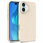 For iPhone 16 Wheat Straw TPU Phone Case(White)