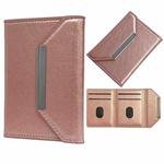 Solid Color Metal Buckle Card Bag(Rose Gold)