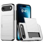 For iPhone 17 Air Shockproof Armor Phone Case with Card Slot(Silver)