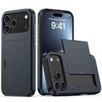 For iPhone 17 Pro Max Shockproof Armor Phone Case with Card Slot(Blue)