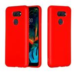 For LG K40S Pure Color Liquid Silicone Shockproof Full Coverage Protective Case(Red)