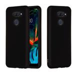 For LG K40S Pure Color Liquid Silicone Shockproof Full Coverage Protective Case(Black)