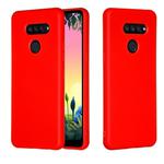 For LG K50S Pure Color Liquid Silicone Shockproof Full Coverage Protective Case(Red)