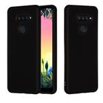 For LG K50S Pure Color Liquid Silicone Shockproof Full Coverage Protective Case(Black)